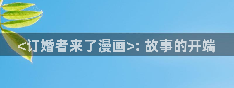 喵趣漫画网页版入口：<订婚者来了漫画>: 故事的开端